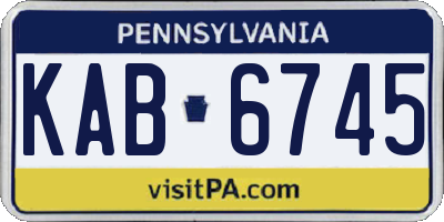 PA license plate KAB6745