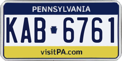 PA license plate KAB6761