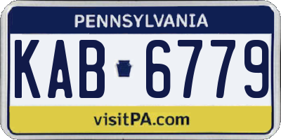 PA license plate KAB6779