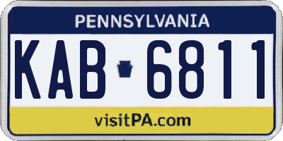 PA license plate KAB6811