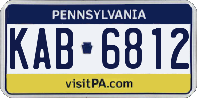 PA license plate KAB6812