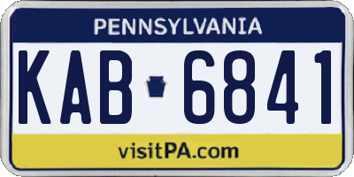 PA license plate KAB6841
