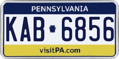 PA license plate KAB6856