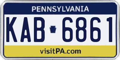 PA license plate KAB6861