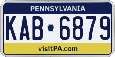 PA license plate KAB6879