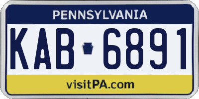 PA license plate KAB6891