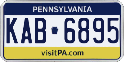 PA license plate KAB6895
