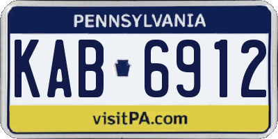 PA license plate KAB6912