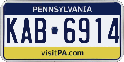 PA license plate KAB6914