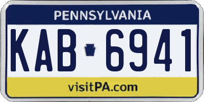 PA license plate KAB6941