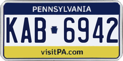 PA license plate KAB6942