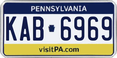 PA license plate KAB6969
