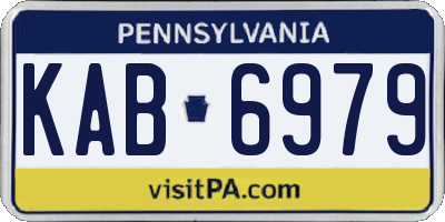 PA license plate KAB6979