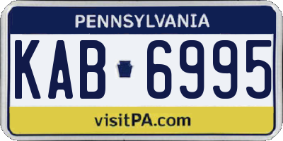 PA license plate KAB6995
