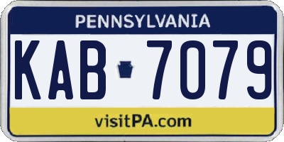 PA license plate KAB7079