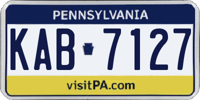 PA license plate KAB7127