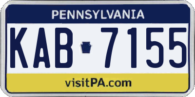 PA license plate KAB7155