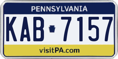 PA license plate KAB7157