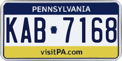 PA license plate KAB7168