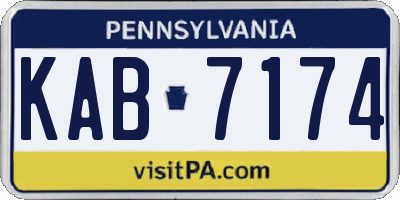 PA license plate KAB7174