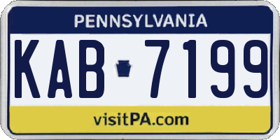 PA license plate KAB7199