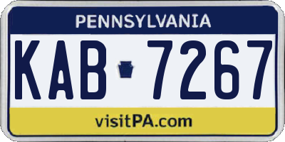 PA license plate KAB7267