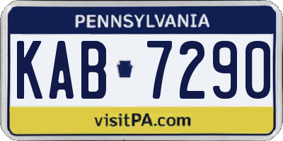 PA license plate KAB7290