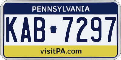 PA license plate KAB7297