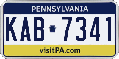 PA license plate KAB7341