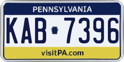 PA license plate KAB7396