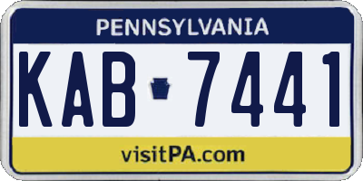 PA license plate KAB7441