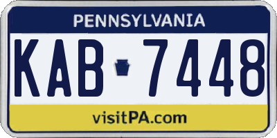 PA license plate KAB7448