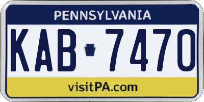 PA license plate KAB7470