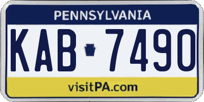 PA license plate KAB7490