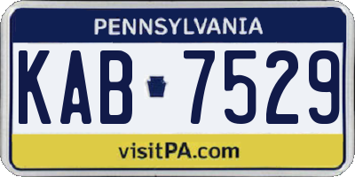 PA license plate KAB7529