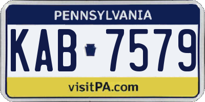 PA license plate KAB7579