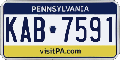 PA license plate KAB7591
