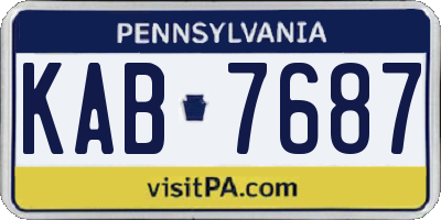 PA license plate KAB7687