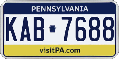 PA license plate KAB7688