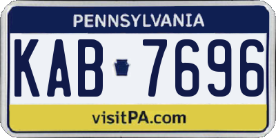 PA license plate KAB7696