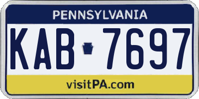 PA license plate KAB7697