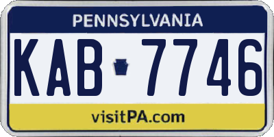 PA license plate KAB7746