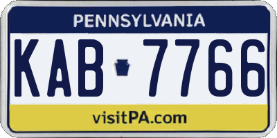 PA license plate KAB7766