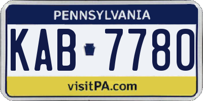 PA license plate KAB7780