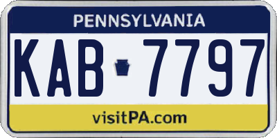 PA license plate KAB7797