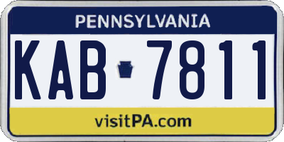PA license plate KAB7811