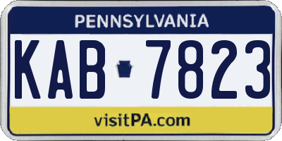 PA license plate KAB7823