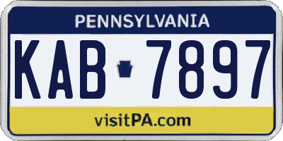 PA license plate KAB7897