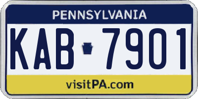PA license plate KAB7901