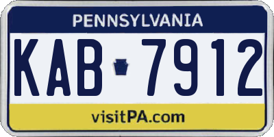 PA license plate KAB7912